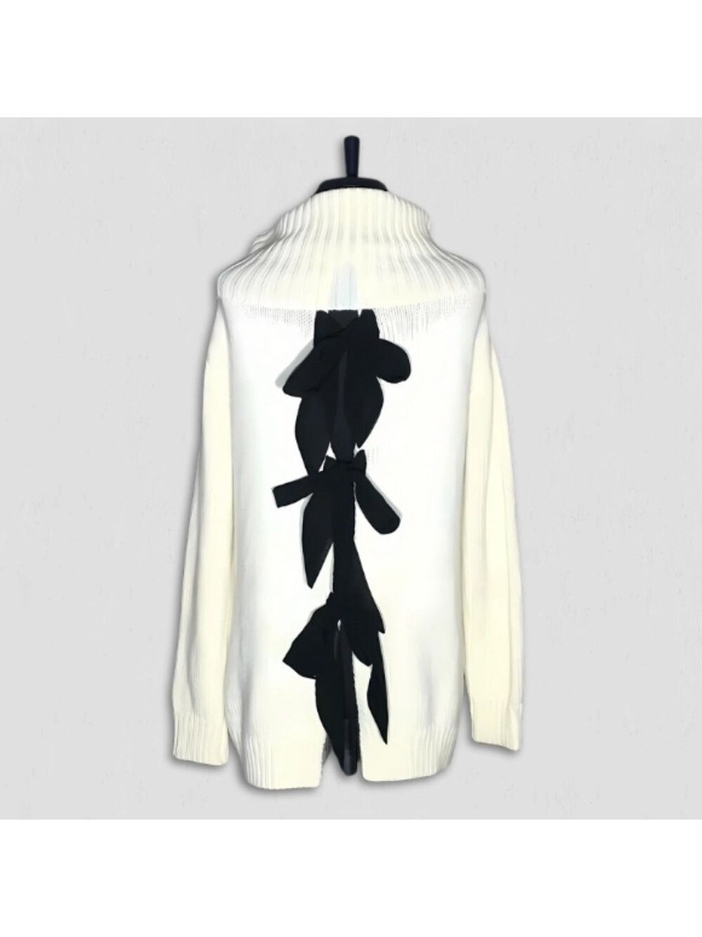 Y2K sweater dress cream coquette oversized grunge whimsigoth punk Alt layering M